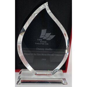 Award Figure Danny Aiello Laser Etched Recognition Figure Two River Theater Co